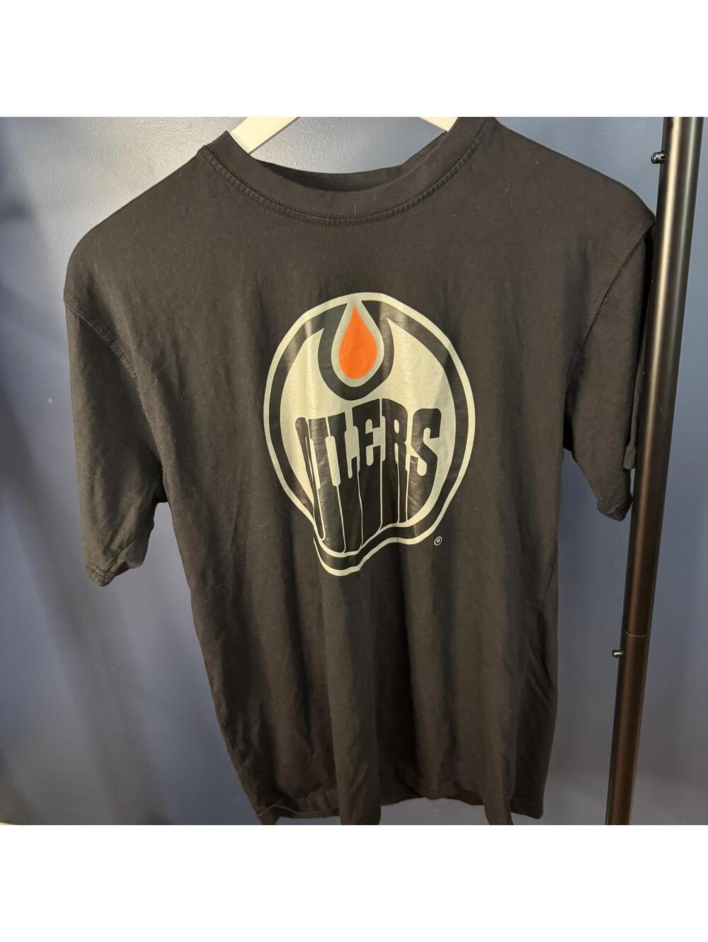 Edmonton Oilers, 47 Brand T-Shirt, Black, Mens Medium